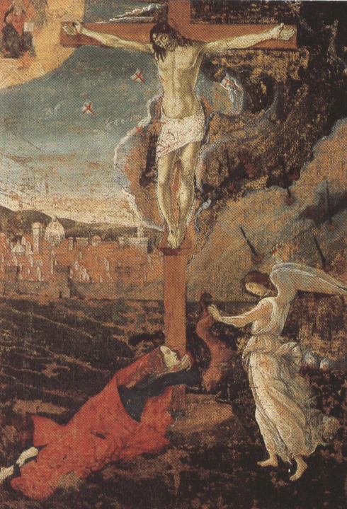 Crucifixion with the Penitent Magdalene and an angel (mk36)